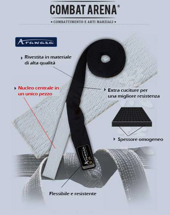 Black belt Arawaza satin 44 mm - Image 4